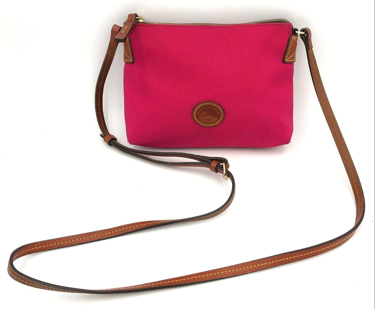 Authentic Dooney &amp; Bourke Women&#39;s Pink Luxury Crossbody Bag - COA Included