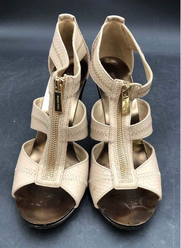 Michael Kors Women's Beige Strappy Sandals - Size 9.5