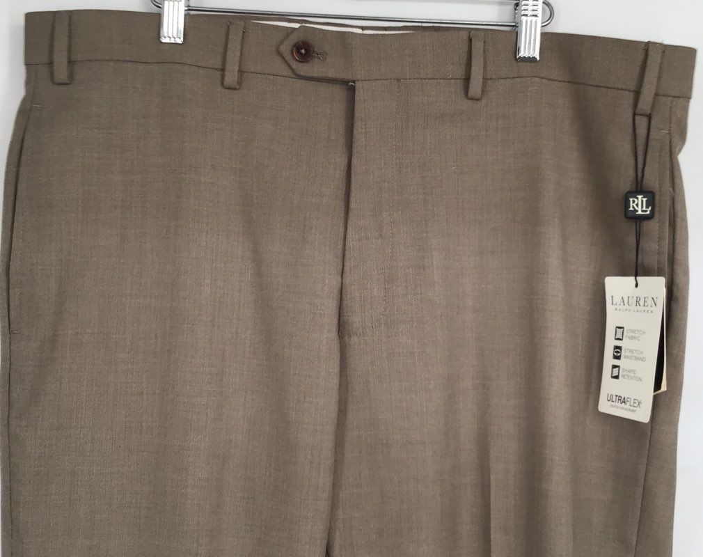 NWT Lauren Ralph Lauren Women&#39;s Tan Dress Pants - Size 38x34