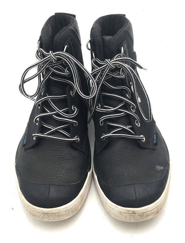 Palladium Pampa Hi Black Leather Textile High Top Boots Men's Size 8.5