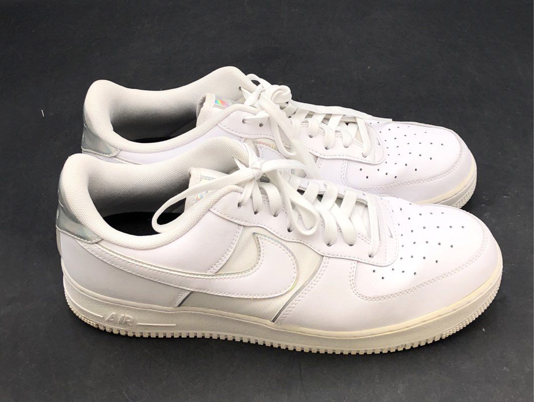 Nike Air Force 1 '07 LV8 4 White Iridescent Men's Sneakers Size 13 AT6147-100