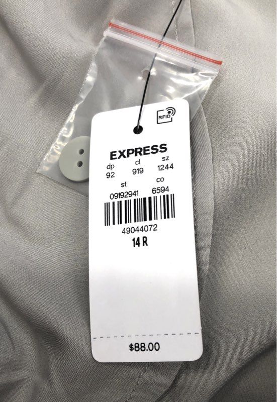 Express Women's Editor Trousers Dress Pants Taupe Professional NWT Size 14R