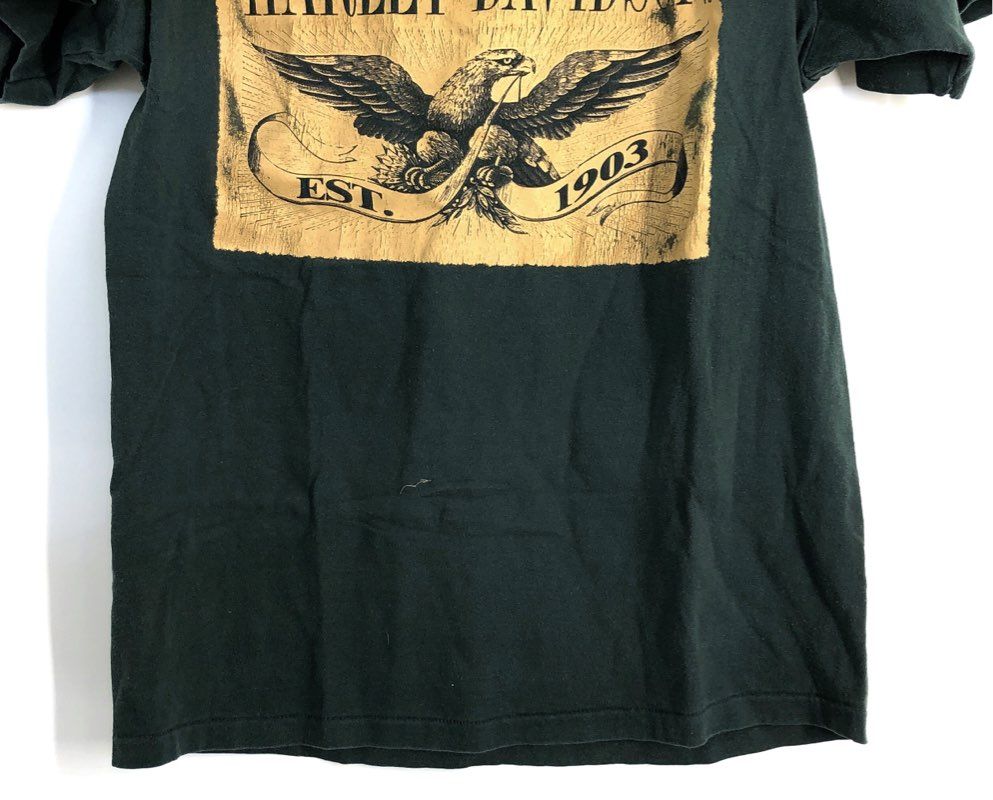 Vintage 90s Harley Davidson Eagle York PA Single Stitch T-Shirt Made in USA Sz M