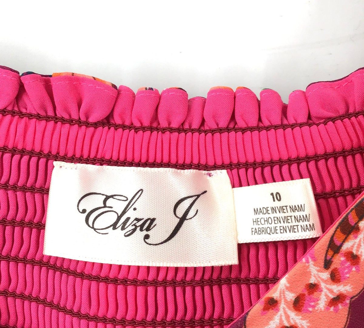 NWT Eliza J Women's Burgundy Floral Mini Dress - Size 10