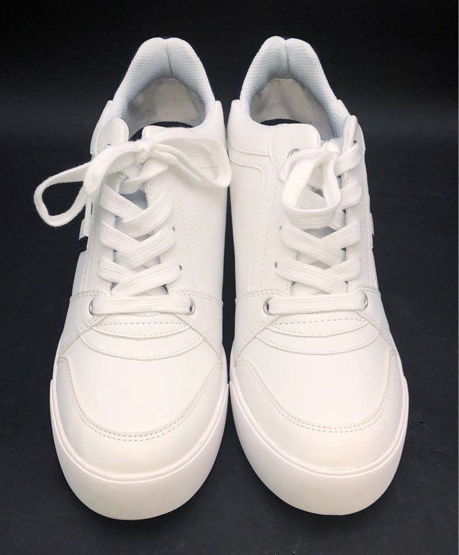 Tommy Hilfiger Delsia White Wedge High Top Fashion Sneakers Women's Size 10