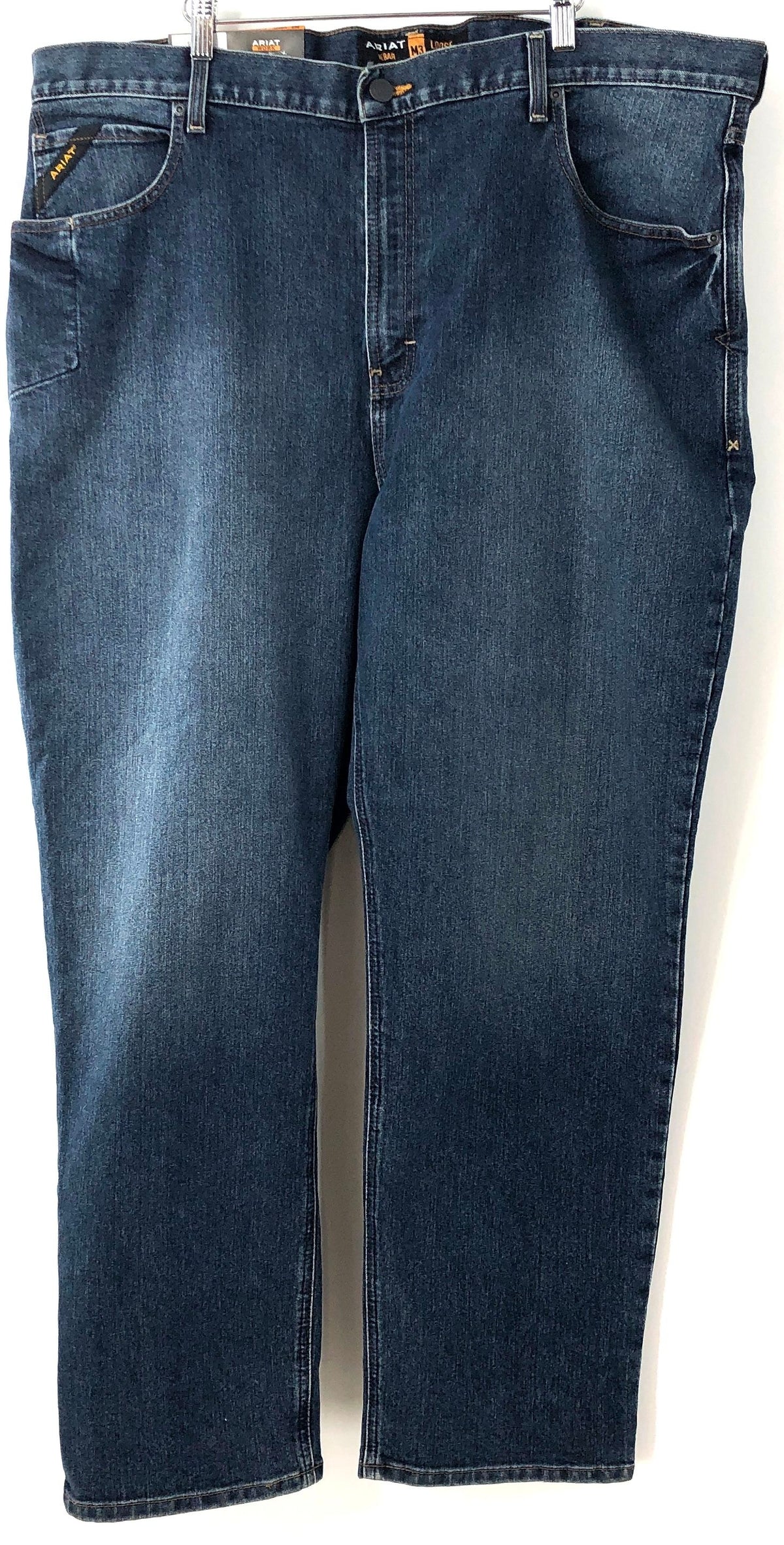 Ariat Men's Rebar M3 Loose Straight Leg DuraStretch Work Jeans Blue Sz 44x32 NWT