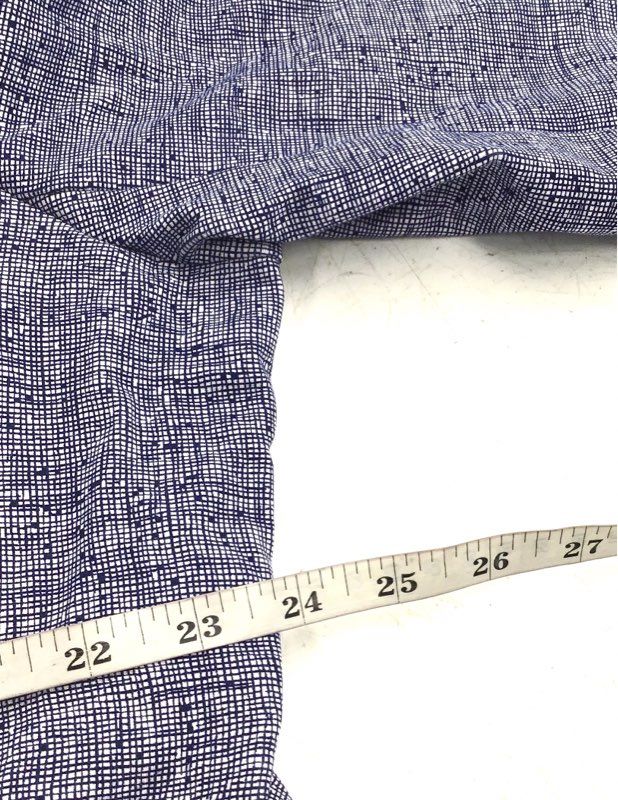 Investments NWT Blue White Textured Stretch Open Front Blazer Jacket Women's 2X