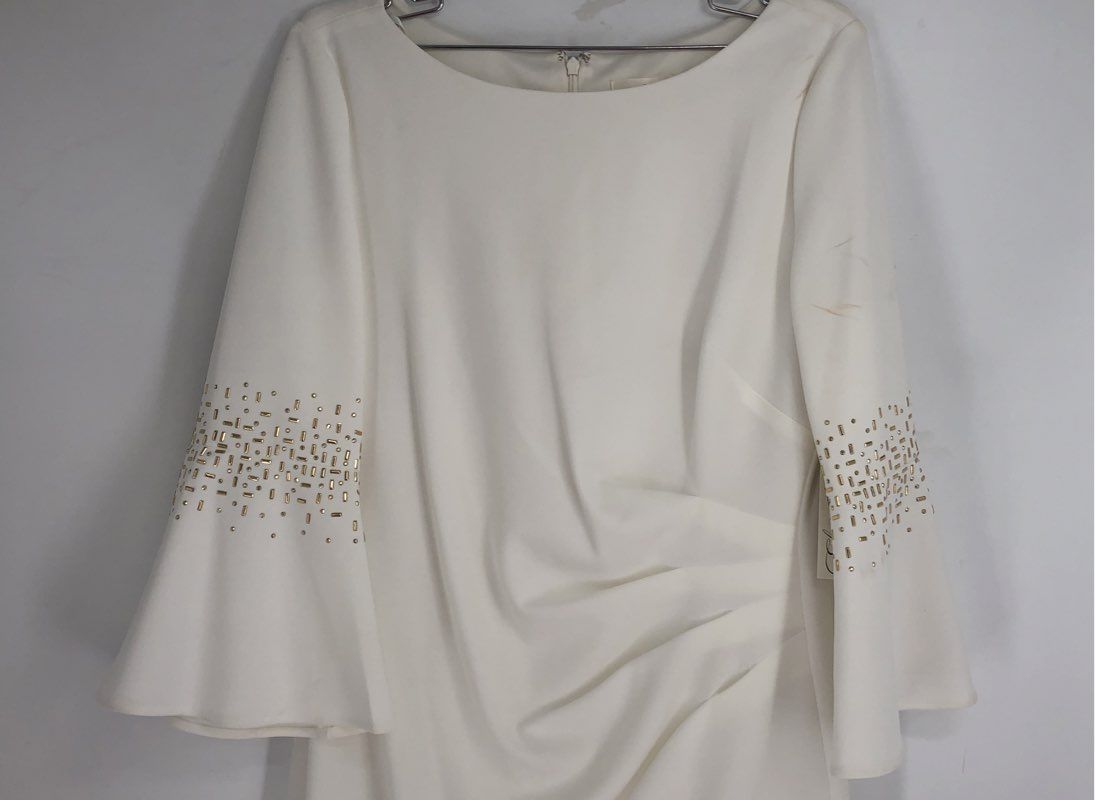 NWT Eliza J Women's White Sheath Dress - Size 12