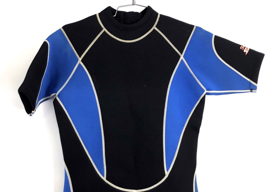 Tommy D Sports Shorty Wetsuit Lot 3 Neoprene Black & Blue Scuba Diving