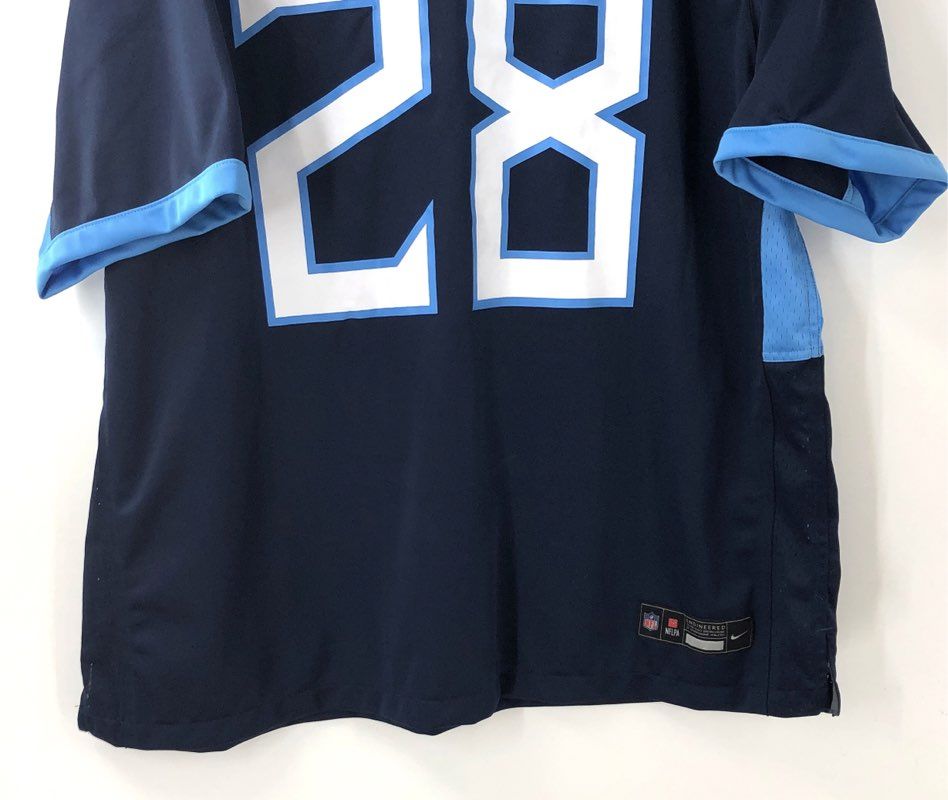 Nike NFL Tennessee Titans Chris Johnson #28 Jersey Navy Blue Men's Sz 3XL