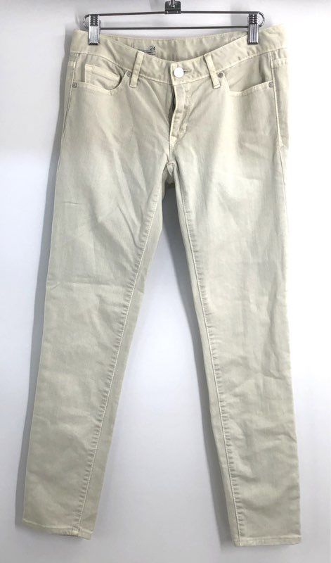 Gap Women's Always Skinny Jeans Beige Twill Cotton Stretch Sz 24