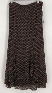 Vintage NWT IC By Connie K Women's Taupe Geometric A-Line Skirt - Size Medium