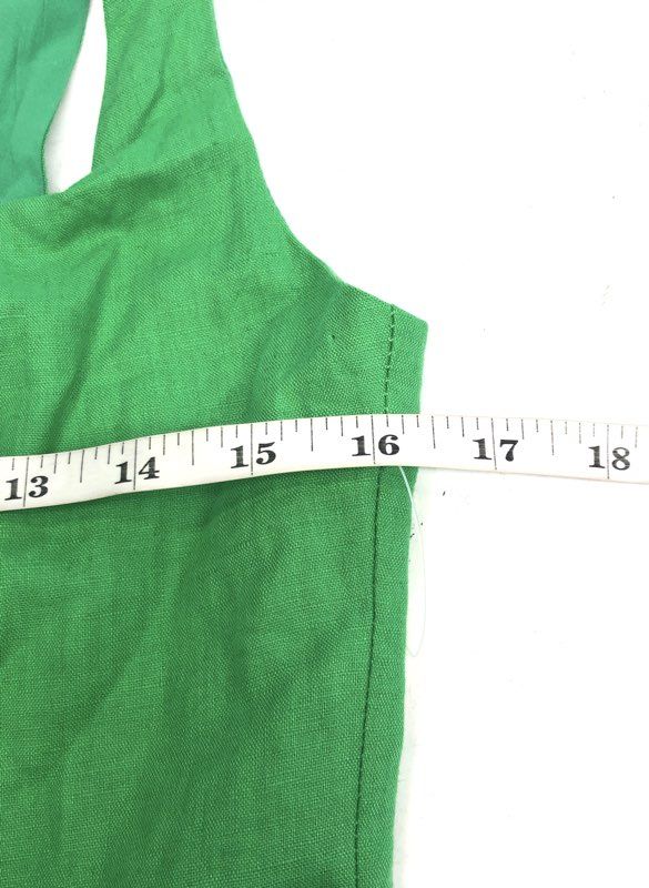 AQUA Women's Green Linen Cotton Blend Sleeveless Mini Dress Sz S NWT