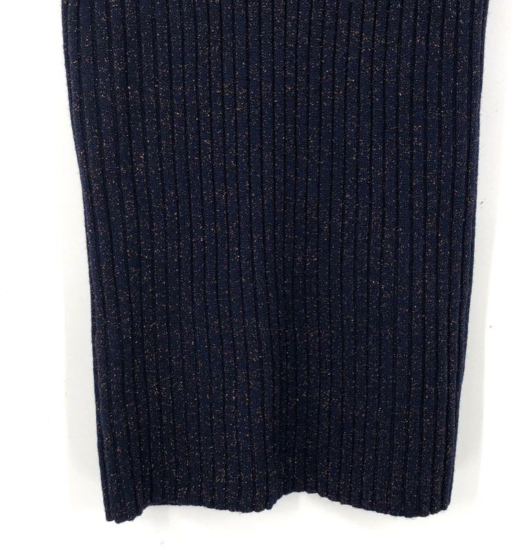 rag & bone Women's Jubilee Skirt Navy Metallic Ribbed Knit NWT Sz XS