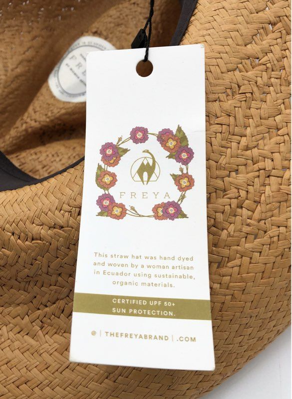 Freya Women's Redwood Straw Cowboy Hat Butterscotch UPF 50+ Hand Woven NWT Sz L