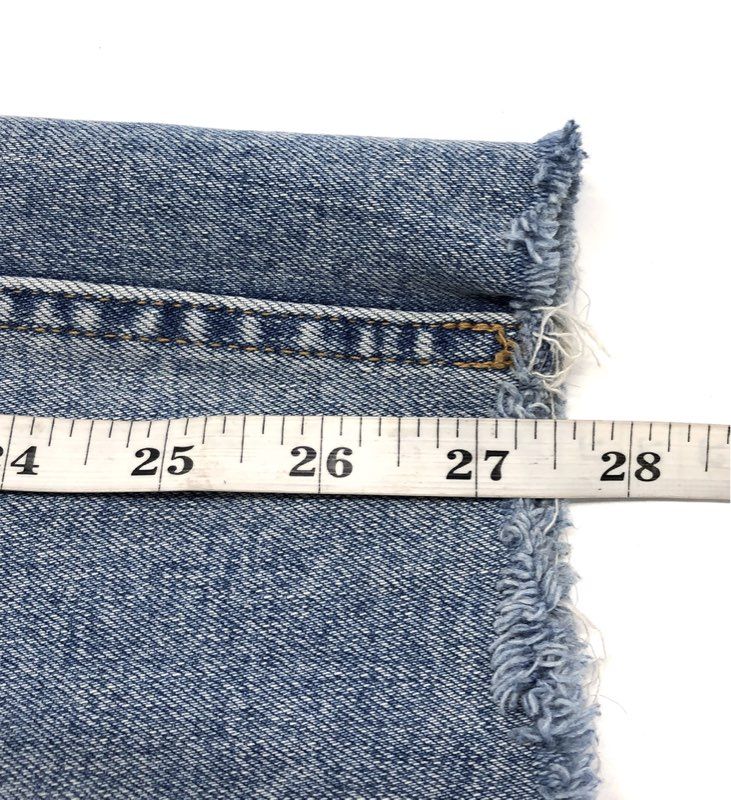 We The Free Women's Light Wash High Rise Straight Leg Raw Hem Jeans Sz 26