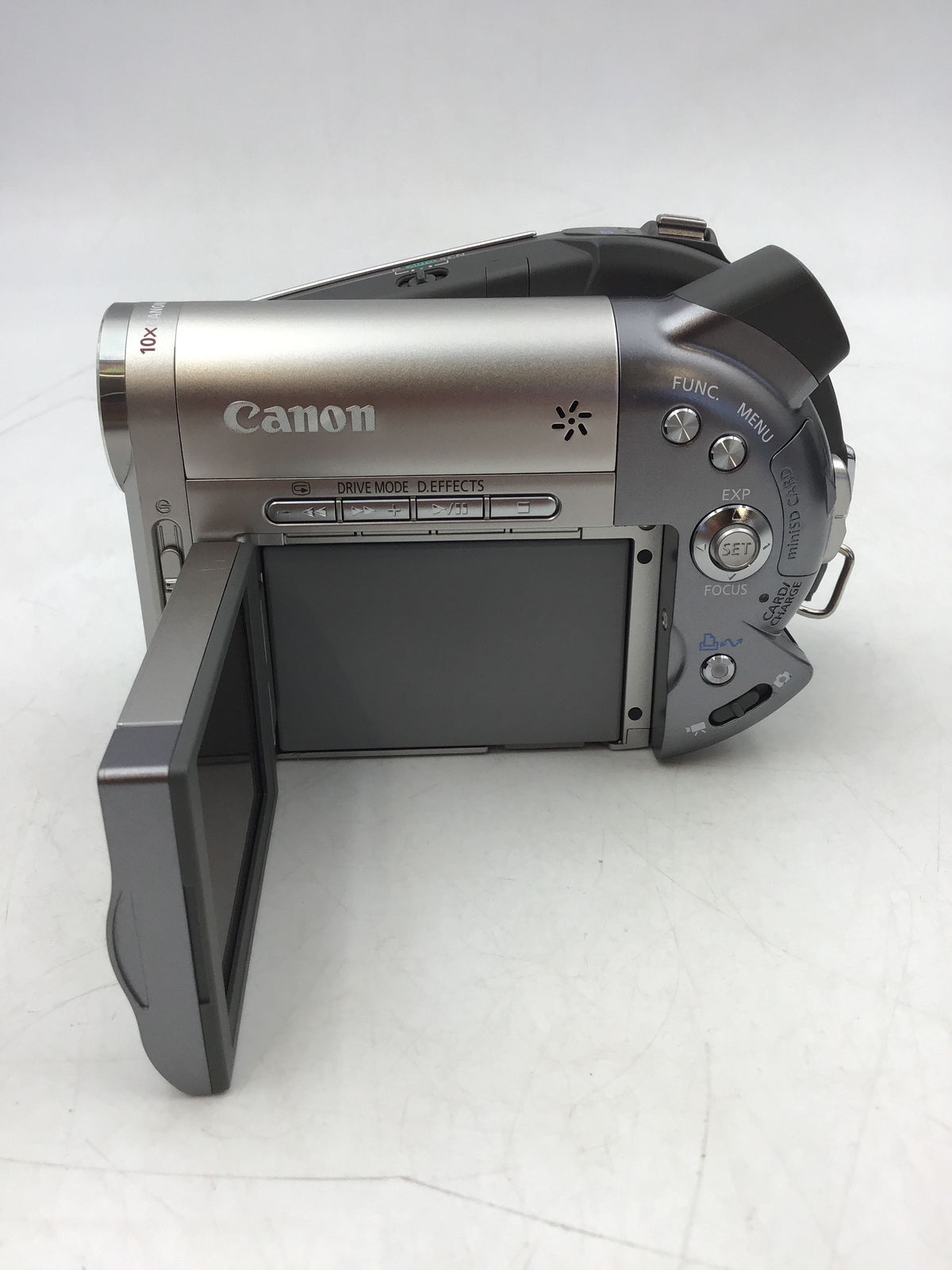 Canon NTSC DC10 Silver Handheld DVD Camcorder With Case And Disc