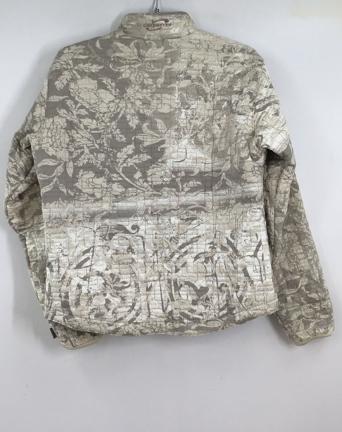 Obermeyer Women&#39;s Gray White Quilted Jacket - Size 12