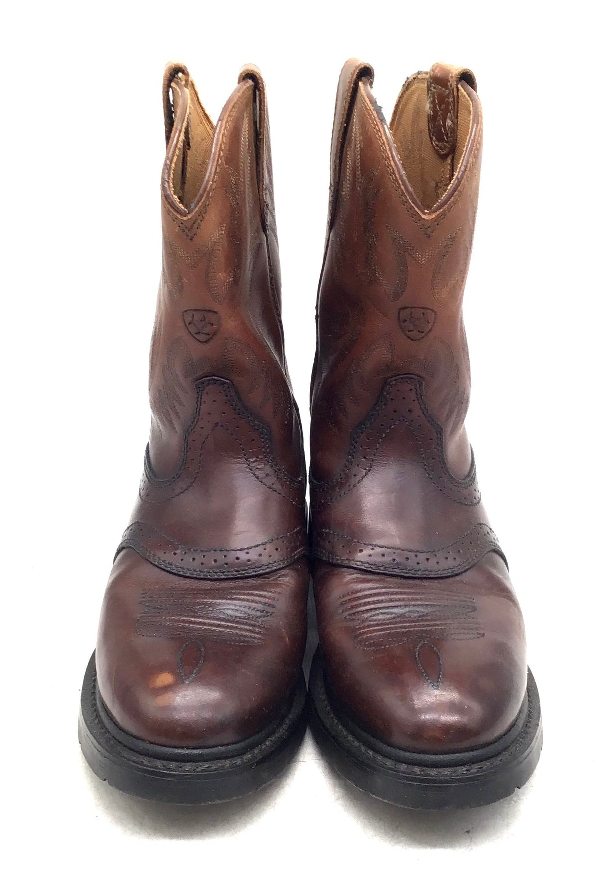 Ariat Men's Brown Leather Work Boots - Size 8EE