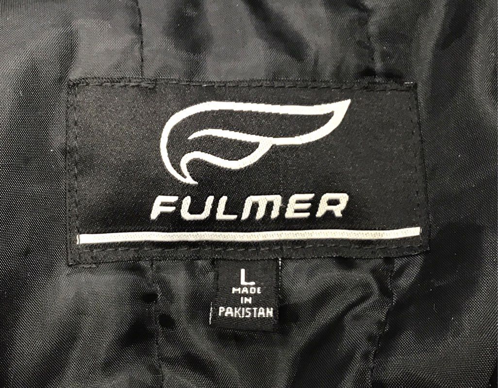 Fulmer Men's Black Mesh Armored Motorcycle Jacket Reflective Breathable Sz L