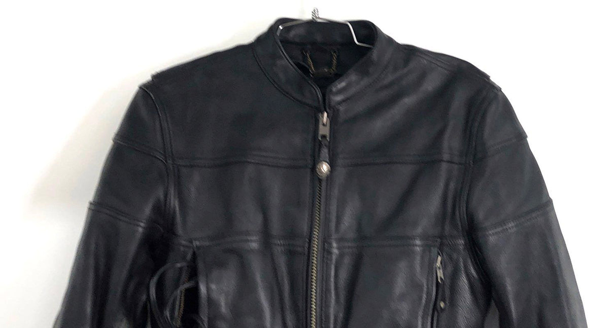 Gerbing's Women's Black Heated Leather Motorcycle Jacket Kevlar Thinsulate Sz M