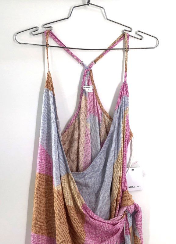 O'Neill Women's Laniary Wrap Dress Multicolor Geometric Chevron Print NWT Sz M