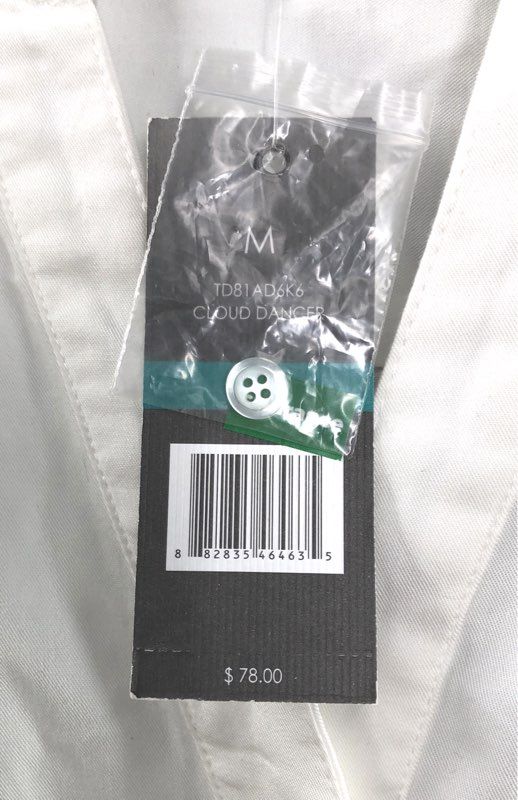 Sharagano Women's White Sleeveless Button Front Ruffle Hem Dress NWT Sz M