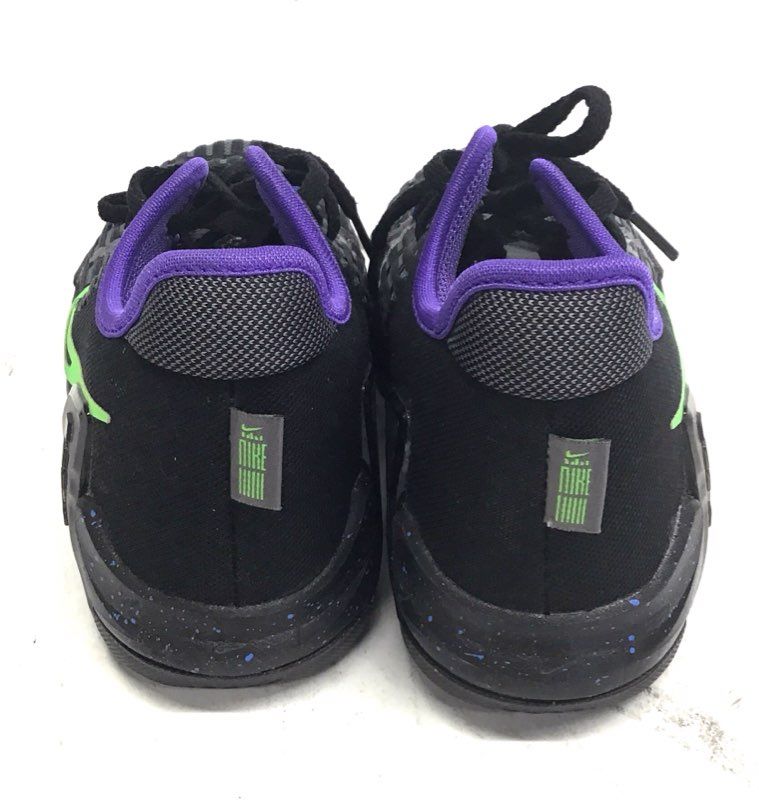 Nike LeBron Witness 6 Black Electric Green Purple Kids Sneakers Size 13C