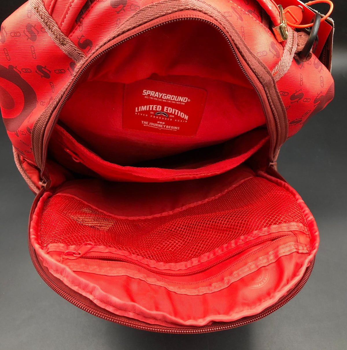 Sprayground Limited Edition Patterned Red Backpack