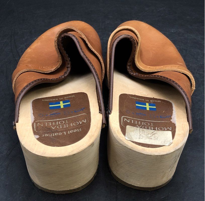 Moheda Toffeln Women's Lotta Brown Clog Shoes