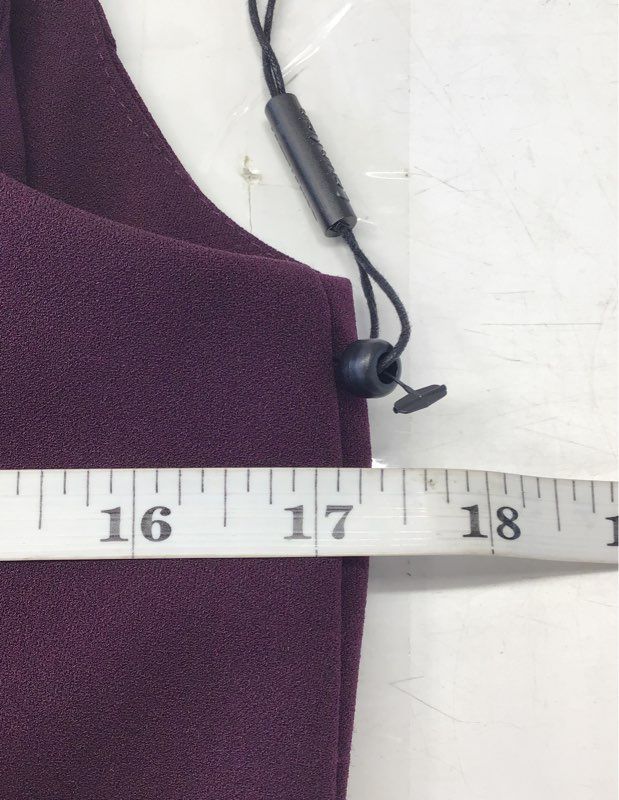Calvin Klein Women's Plum Sleeveless Ruffle Asymmetric Sheath Dress Sz 10 NWT