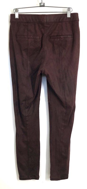 Free People Women's Brown Faux Suede Skinny Moto Legging Pants Sz 27