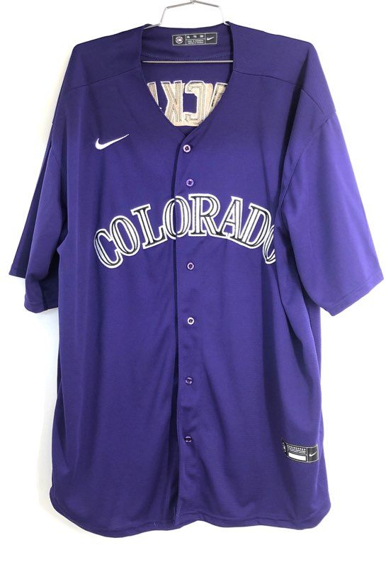Nike Men's Colorado Rockies Charlie Blackmon #19 Purple Baseball Jersey Sz XXL