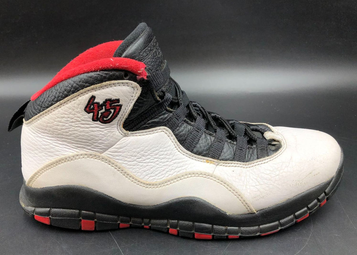 Nike Air Jordan 10 'Double Nickel' Men's White/Black/Red Sneakers - Sz 8 (+COA)