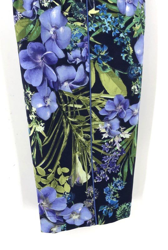 NWT Metaphor Women's Navy Peri Floral A-Line Dress - Size 16