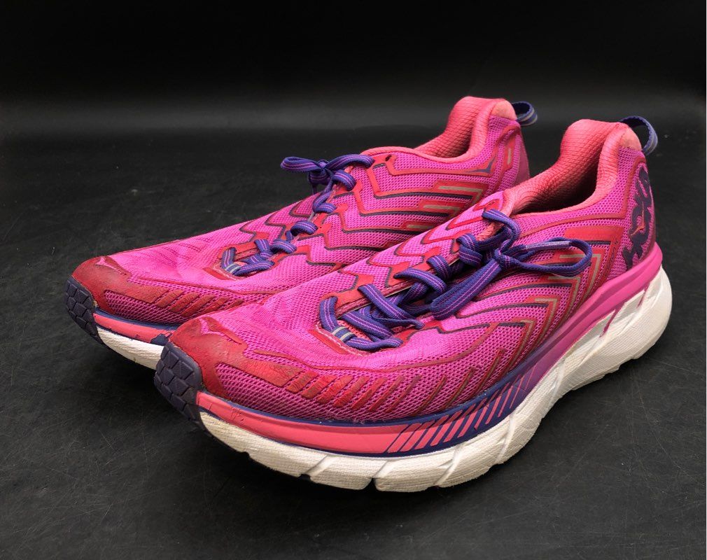 Hoka One One Women's Clifton 4 Pink Athletic Shoes - Size 10