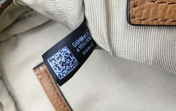 Michael Kors Brown Leather 'Ginny Woven' Crossbody Bag (+COA)