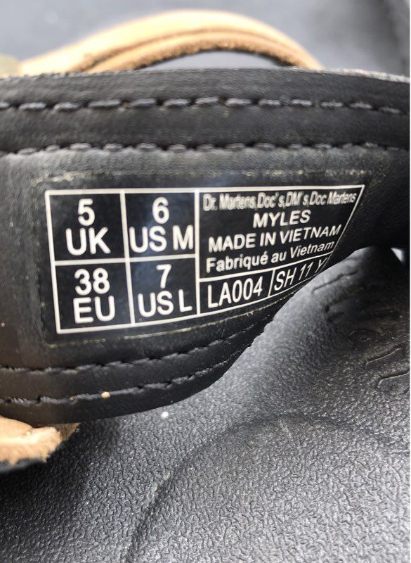 Dr. Martens Women's Myles Tan Slip-On Sandals - Size 7