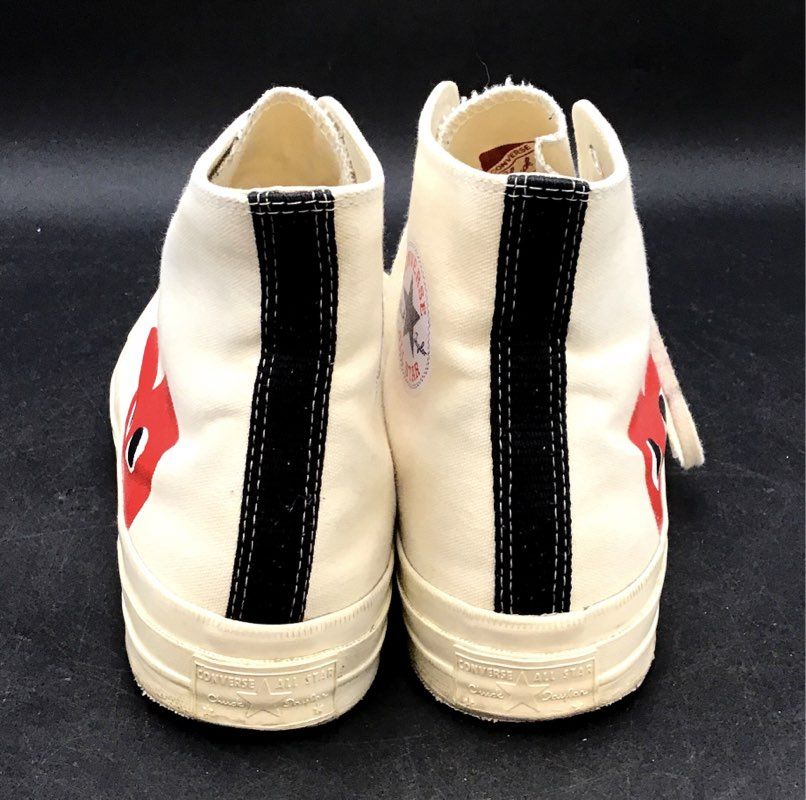 Comme des Garcons PLAY Converse Off White Chuck 70 High Sneakers Men's Size 11