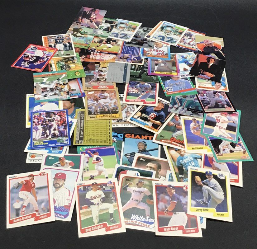 16.13 lbs. Lot Of Collectible Sports Trading Cards. Medium Box, Unsorted