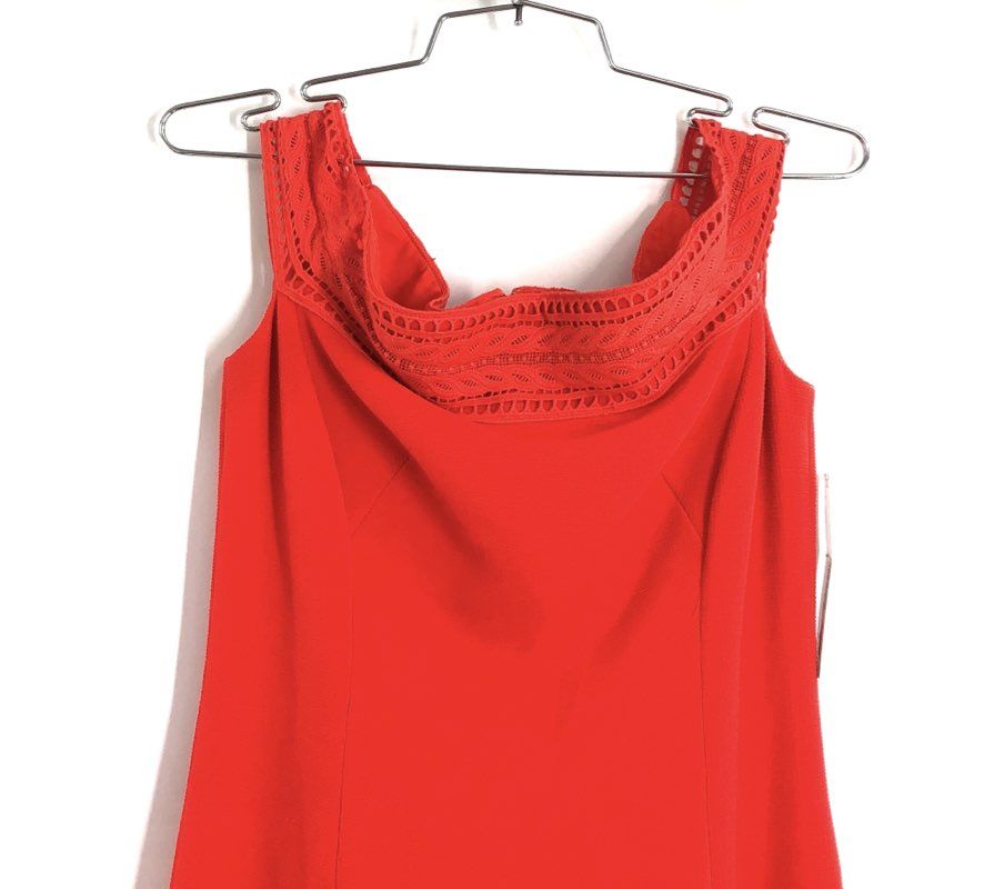 Antonio Melani Women's Strawberry Layla Sheath Dress Lattice Neckline NWT Sz 2