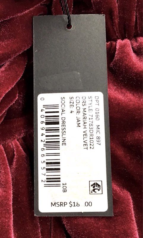 Gianni Bini NWT Jam Mariah Velvet Ruched V-Neck Mini Dress Women's Size 4