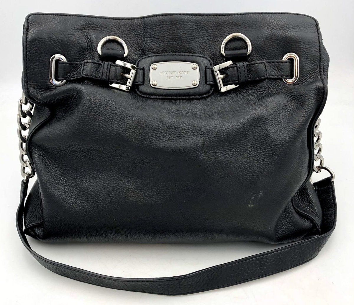 Authentic Michael Kors Women&#39;s Black Luxury Leather Shoulder Bag - COA Included