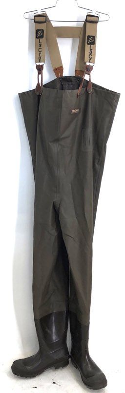 LaCrosse Chest Waders with Boots Made in USA Adjustable Straps Olive Green