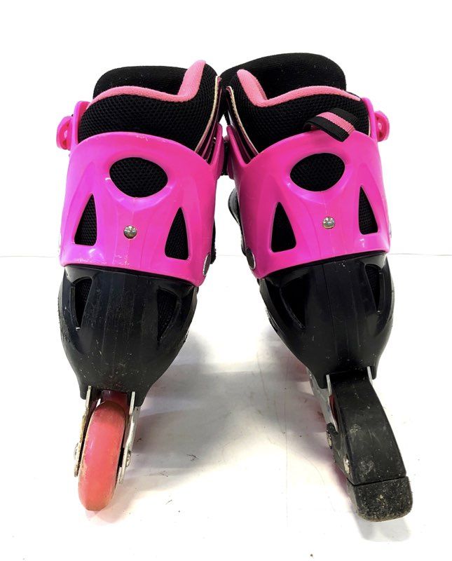 Zuwads 4-Size Adjustable Inline Skates Rollerblades Black Pink Womens