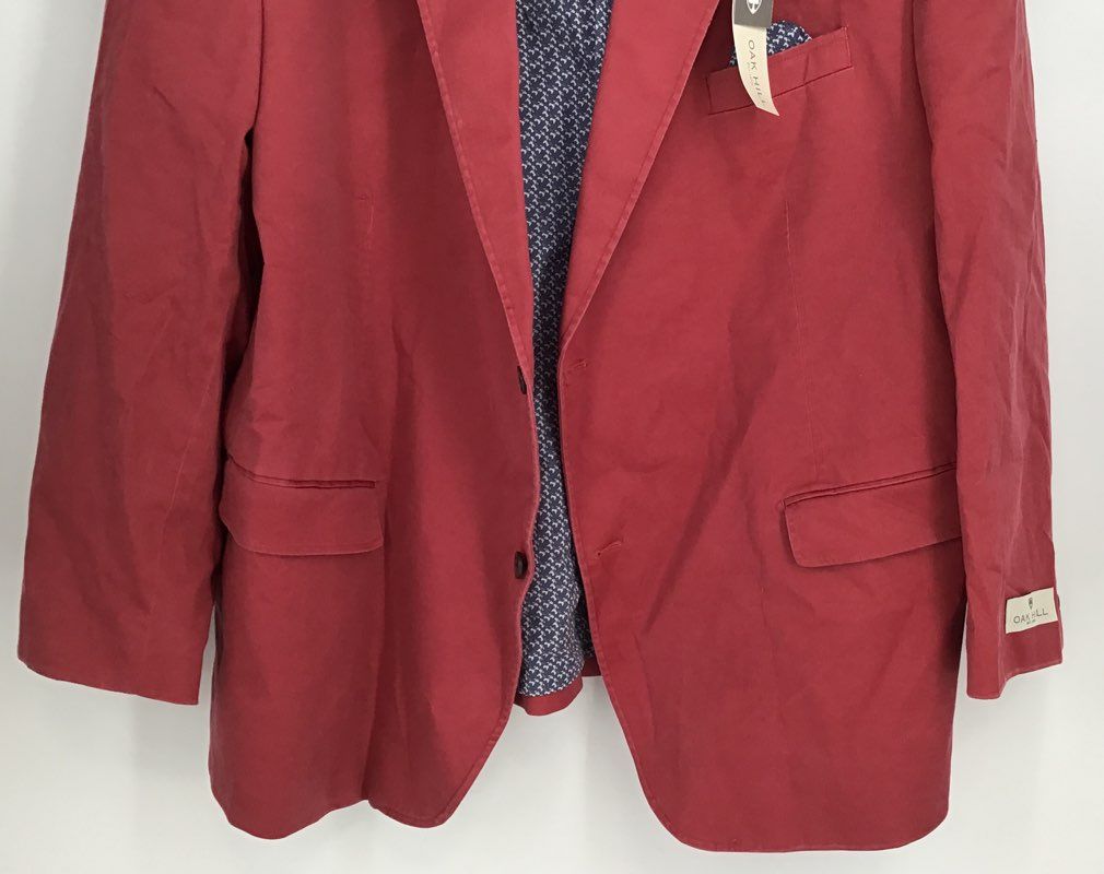 Oak Hill Men&#39;s Red Single-Breasted Blazer - Size 3XLT