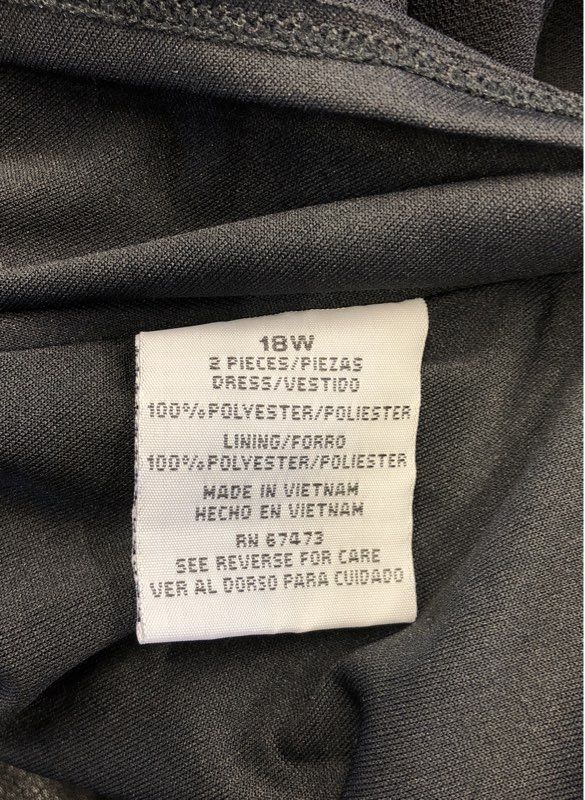 NWT Danny & Nicole Women's Black A-Line Dress W/Jacket 2-Piece Set - Size 18W