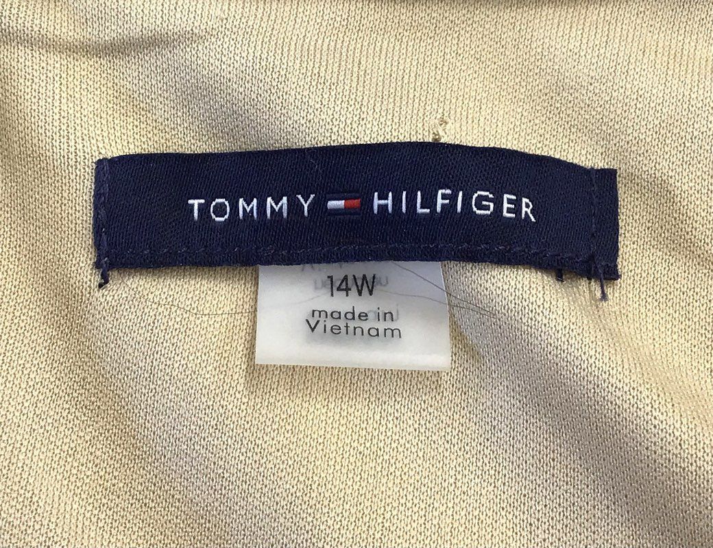 NWT Tommy Hilfiger Women's Yellow Brown Plaid A-Line Dress - Size 14W