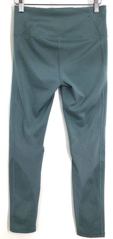 Under Armour Women's Teal Perforated Mesh Panel Fitted Workout Leggings Sz SM
