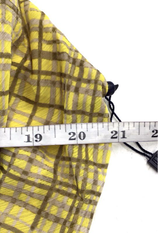 NWT Tommy Hilfiger Women's Yellow Brown Plaid A-Line Dress - Size 14W